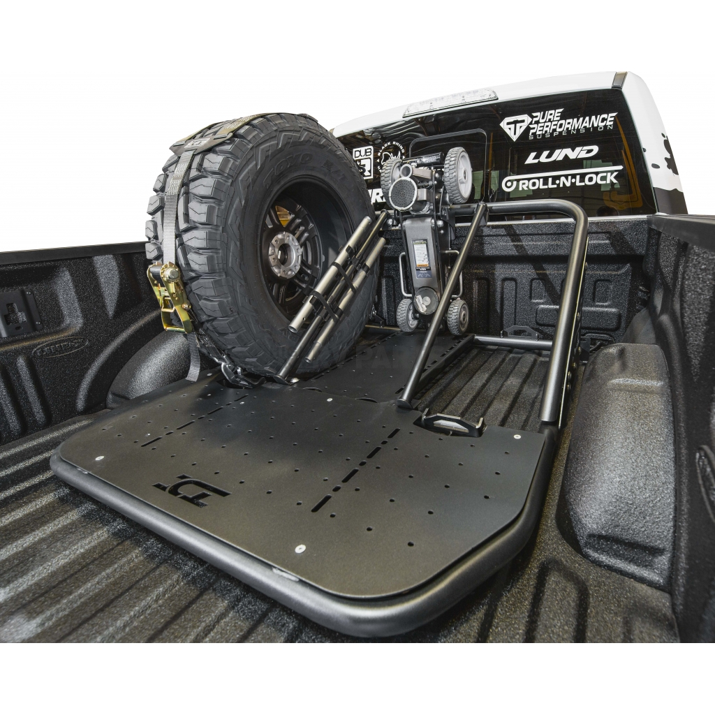 Raptor Series Spare Tire Carrier Truck Bed Steel Black CHS001UNV