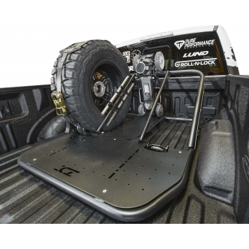 Raptor Series Spare Tire Carrier Truck Bed Steel Black - CHS001UNV-2