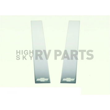 Putco Body Pillar Cover - Polished Stainless Steel Silver Set of 2 - 402617GM1S