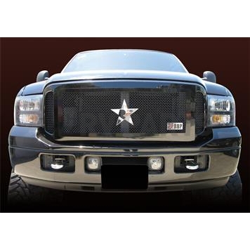 RBP (Rolling Big Power) Grille Insert - Black Powder Coated Stainless Steel Rectangular - 254561