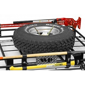 Warrior Products Spare Tire Carrier Steel Warrior 3810 Drop-In Roof Basket Mount Black - 3819