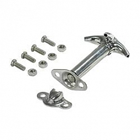 Rugged Ridge Hood Latch Polished Stainless Steel Silver Single - 1111603