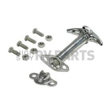 Rugged Ridge Hood Latch Polished Stainless Steel Silver Single - 1111603