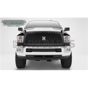 T-Rex Truck Products Grille Insert - Honeycomb Trapezoid Black Powder Coated Steel - 7714521