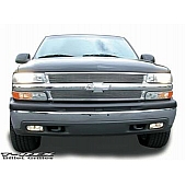 T-Rex Truck Products Grille Insert - Horizontal Bar Rectangular Polished Aluminum - 20075