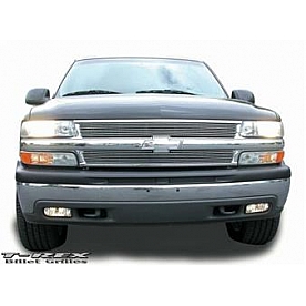 T-Rex Truck Products Grille Insert - Horizontal Bar Rectangular Polished Aluminum - 20075