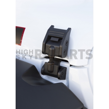 Rugged Ridge Hood Latch Textured Aluminum Black Set Of 2 - 1121027-3