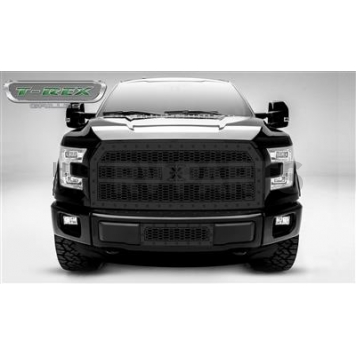 T-Rex Truck Products Grille Insert - Honeycomb Trapezoid Black Powder Coated Steel - 7715731BR