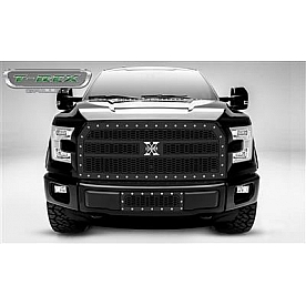 T-Rex Truck Products Grille Insert - Honeycomb Trapezoid Black Powder Coated Steel - 7715741