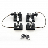 DV8 Offroad Hood Latch Aluminum Turnbuckle/ Stainless Steel Pin Black/ Silver Set Of 2 - JP190001LK