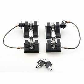 DV8 Offroad Hood Latch Aluminum Turnbuckle/ Stainless Steel Pin Black/ Silver Set Of 2 - JP190001LK