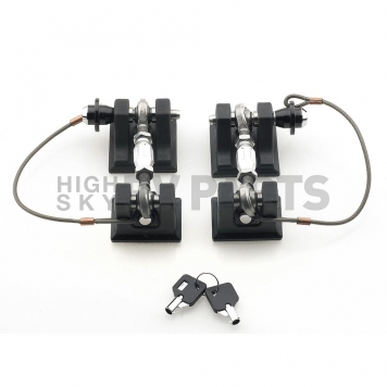 DV8 Offroad Hood Latch Aluminum Turnbuckle/ Stainless Steel Pin Black/ Silver Set Of 2 - JP190001LK