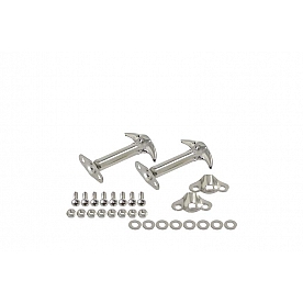Kentrol Hood Latch Polished Stainless Steel Silver Set Of 2 - 30401