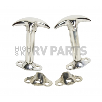 Kentrol Hood Latch Polished Stainless Steel Silver Set Of 2 - 30401-2