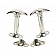Kentrol Hood Latch Polished Stainless Steel Silver Set Of 2 - 30401