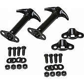Kentrol Hood Latch Powder Coated Stainless Steel Black Set Of 2 - 50401