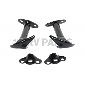 Kentrol Hood Latch Powder Coated Stainless Steel Black Set Of 2 - 50401-1