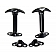 Kentrol Hood Latch Powder Coated Stainless Steel Black Set Of 2 - 50401