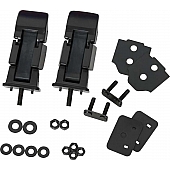 Kentrol Hood Latch Powder Coated Stainless Steel Black Set Of 2 - 50489
