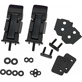 Kentrol Hood Latch Powder Coated Stainless Steel Black Set Of 2 - 50489