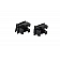 Kentrol Hood Latch Textured Stainless Steel Black Set Of 2 - 80704