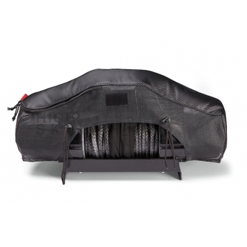 Warn Winch Cover - Vinyl With Mesh Backing Black - 102639-1