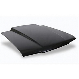 Harwood Fiberglass Hood - Cowl Induction Bare Fiberglass Black - B26301