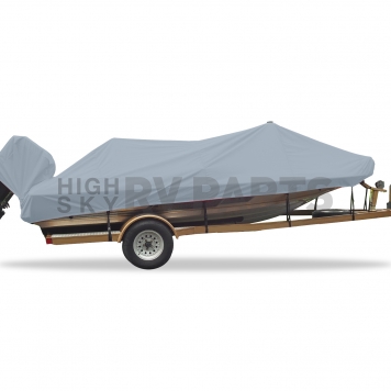 Carver Boat Cover V-Hull Bass Boat Gray Polyester - 77218P10