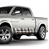 MOSSY OAK Vehicle Wrap Graphics - Rocker Panel Mossy Oak Winter Pattern - 10007TMWR
