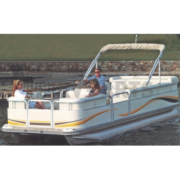 Carver Boat Cover Pontoon Boat Gray Polyester - 77524P10-2