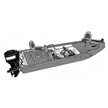 Carver Boat Cover Jon Style Boat Gray Polyester - 77816P10-2