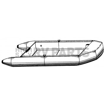Carver Boat Cover Blunt Nose Inflatable Boat Gray Polyester - 7INF12BP10-1