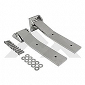 Crown Automotive Tailgate Hinge - Polished Stainless Steel Silver Set Of 2 - RT34082