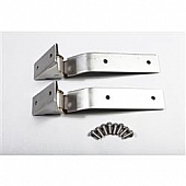 Rugged Ridge Tailgate Hinge - Polished Stainless Steel Silver Set Of 2 - 1111402