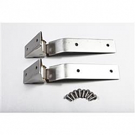 Rugged Ridge Tailgate Hinge - Polished Stainless Steel Silver Set Of 2 - 1111402