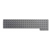Warrior Products Rocker Panel Guard - Flat Aluminum Silver Polished Single - 914A