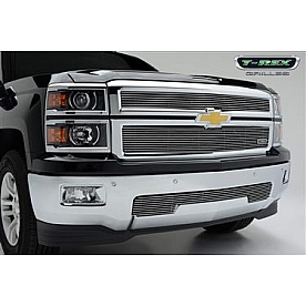 T-Rex Truck Products Grille Insert - Bar Rectangular Polished Aluminum - 20121