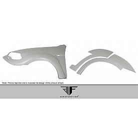 Extreme Dimensions Fender Flare - Gray Fiberglass Primered Set Of 4 - 108740