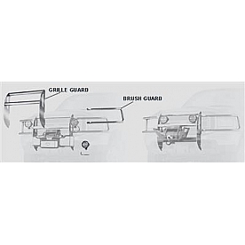Warn Grille Guard 1-1/2 Inch And 2-1/2 Inch Black Powder Coated Steel - 89125