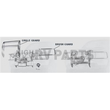 Warn Grille Guard 1-1/2 Inch And 2-1/2 Inch Black Powder Coated Steel - 89125
