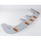 JSP Automotive Roof Visor - Primered Fiberglass Gray - 12359L