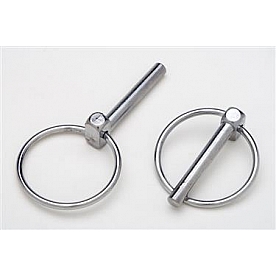 Trans Dapt Hood Pin - Replacement Flip Over Silver Chrome Plated - 9670