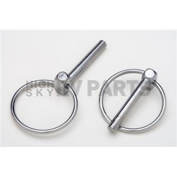 Trans Dapt Hood Pin - Replacement Flip Over Silver Chrome Plated - 9670
