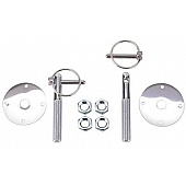 RPC Racing Power Company Hood Pin - Flip-Over Silver Chrome Plated - R4095
