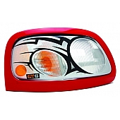 GT Styling Headlight Cover - Composilite Clear With Black Design Set Of 2 - 962567