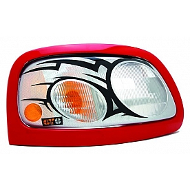 GT Styling Headlight Cover - Composilite Clear With Black Design Set Of 2 - 962567