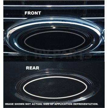 All Sales Emblem - Ford Oval Step Style Black Aluminum - 53905-1