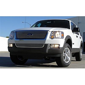 T-Rex Truck Products Grille Insert - Horizontal Bar Rectangular Polished Aluminum - 21659