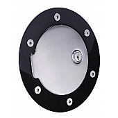 All Sales Fuel Door - Round Aluminum - 6098GKCL
