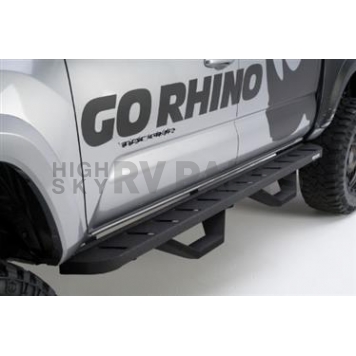 Go Rhino Running Board Black Textured Steel Stationary - 6341768020